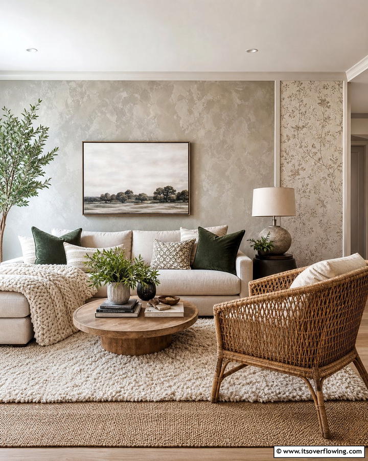 Subtle Textural Layers - 21 Modern Living Room Ideas for Stylish Gatherings