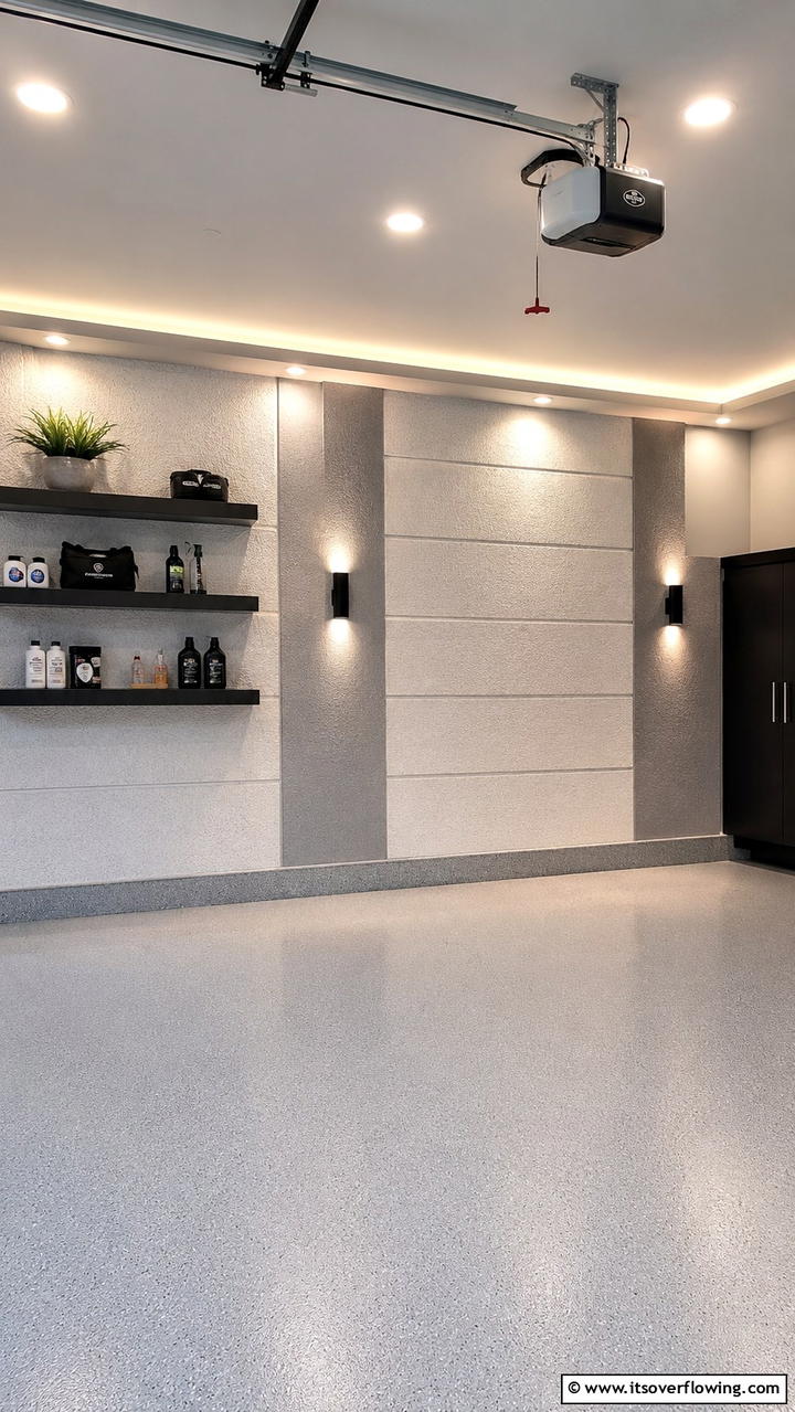 Subtle Texture Overlays - 30 Garage Wall Ideas for Organized, Functional Spaces