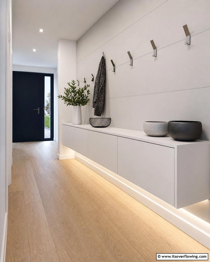 Subtle Under Cabinet Lights - 21 Entryway Lighting Ideas to Brighten Your Foyer