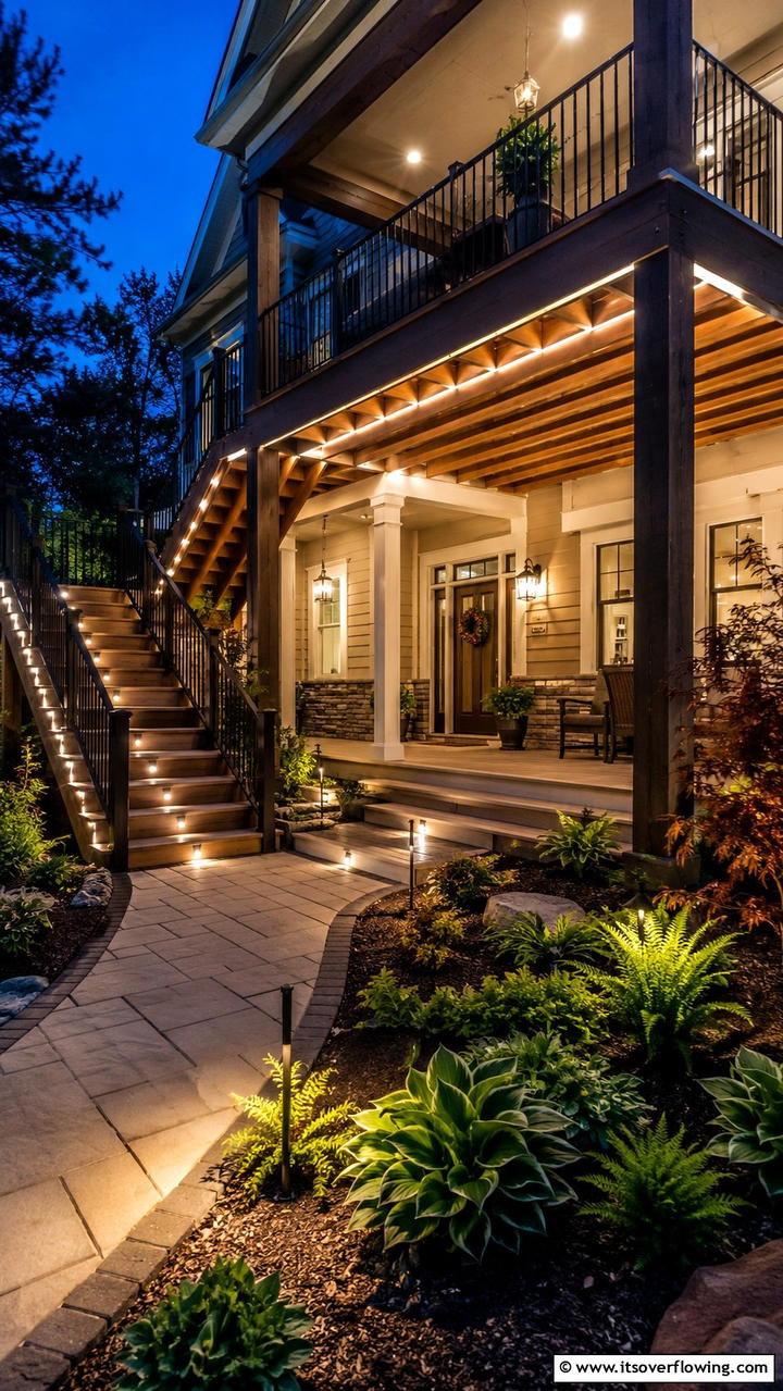 Subtle Under Deck Lighting - 30 Inviting Front Porch Lighting Ideas for Curb Appeal