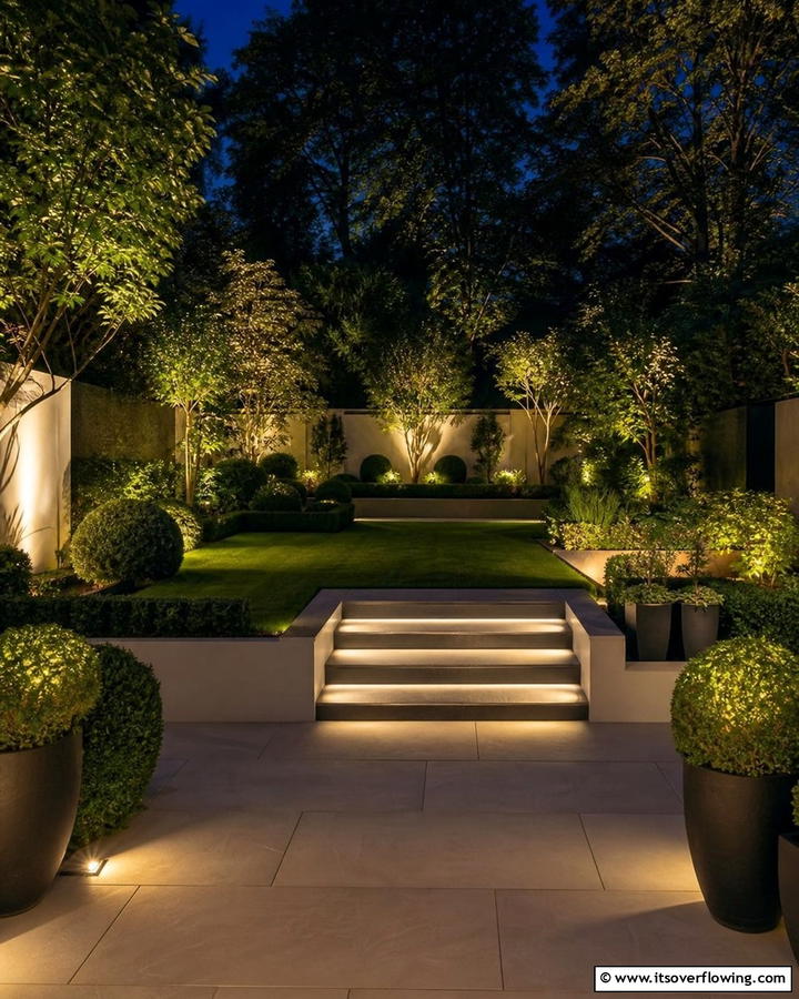 Subtle Uplighting - 21 Garden Lighting Ideas for Magical Outdoor Nights
