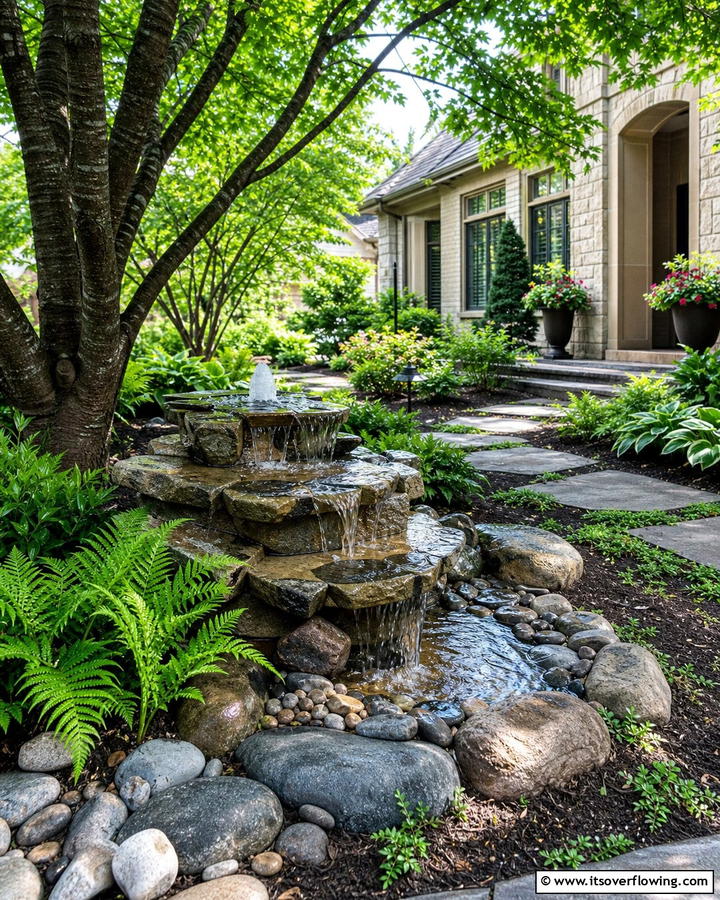 Subtle Water Features - 21 Curb Appeal Ideas to Boost Your Home’s Exterior