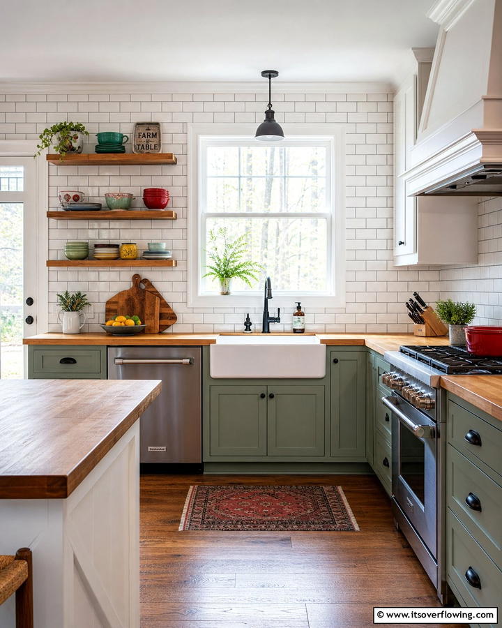Subway Tile Backsplash - 21 Farmhouse Kitchen Ideas for a Cozy, Timeless Look