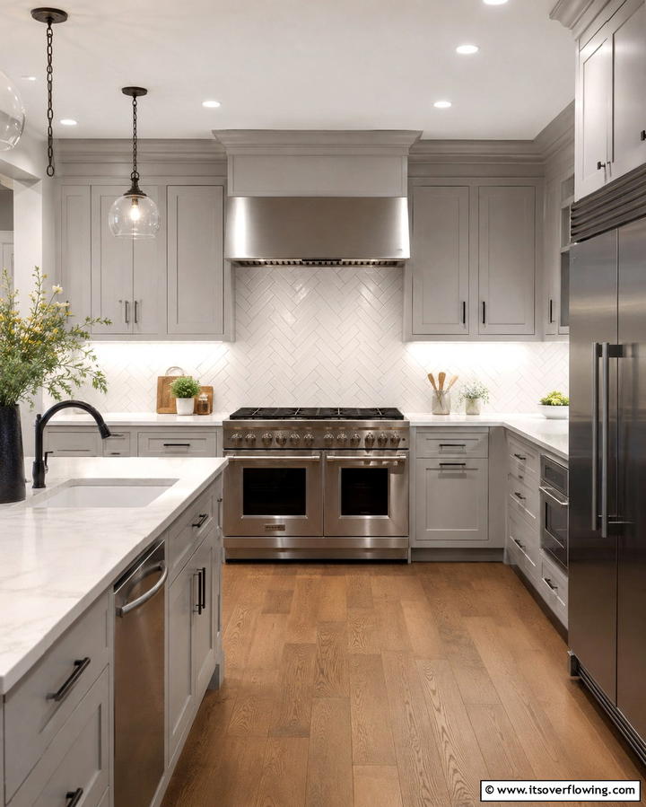 Subway Tile Backsplashes - 25 Transitional Kitchen Ideas for Modern Homes