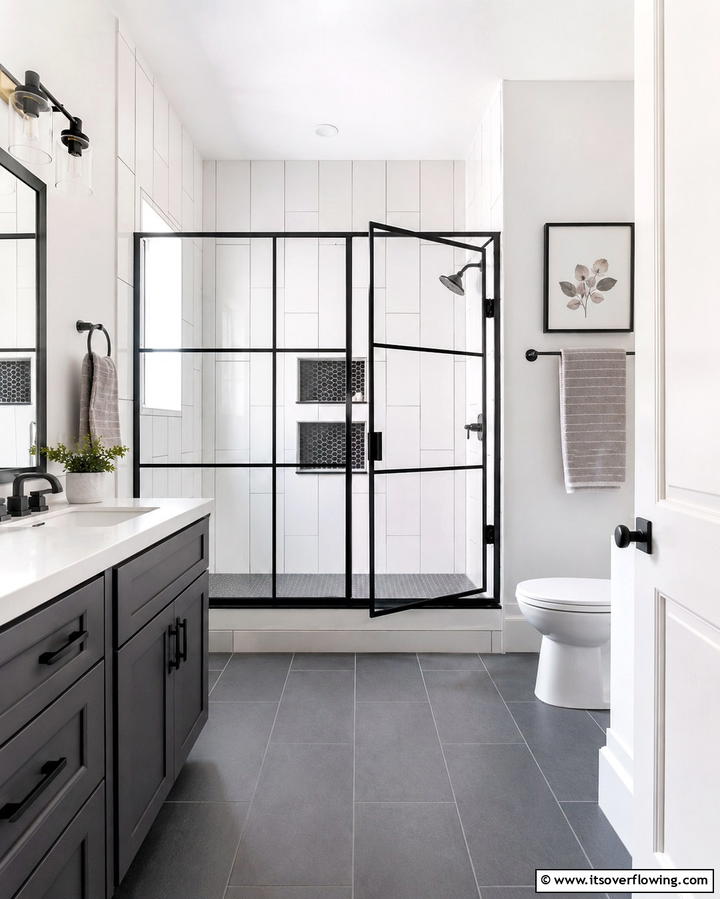 Subway Tile Simplicity - 25 Walk-in Shower Tile Ideas for a Luxurious Bathroom