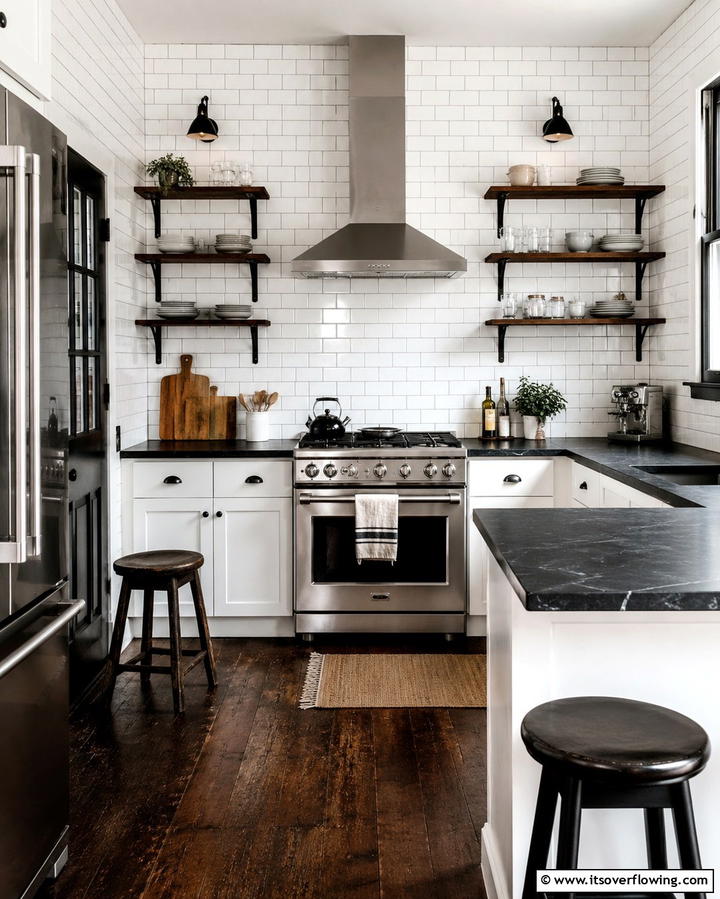 Subway Tile Walls - 25 Vintage Kitchen Ideas for a Classic Culinary Space