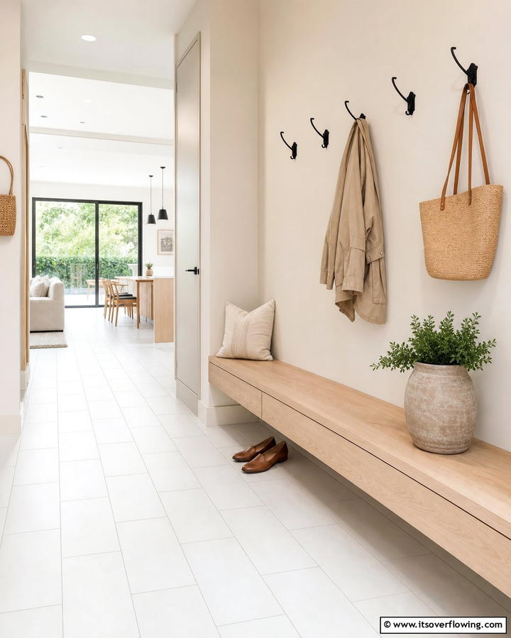 Subway Tiles for a Minimalist Aesthetic - 25 Mudroom Tile Floor Ideas- Durable & Stylish Designs