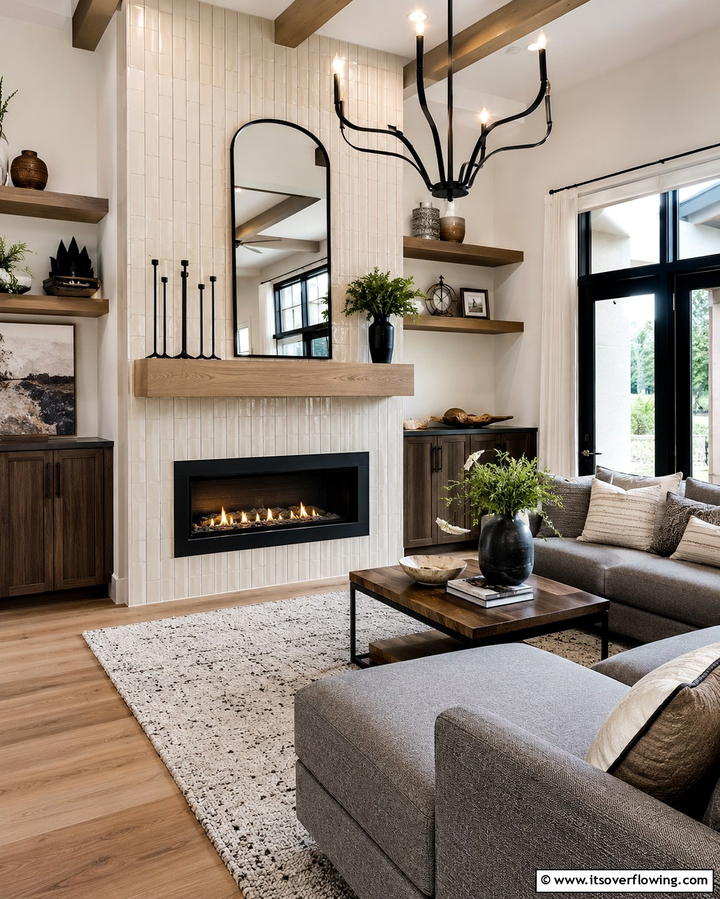 Subway Tiles with a Twist - 25 Farmhouse Fireplace Tile Ideas for a Rustic Look