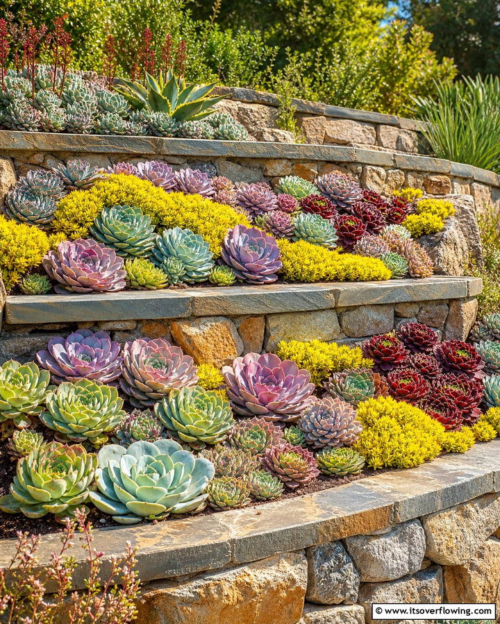 Succulent ArrangementsOne - 25 Xeriscape Ideas for Low-Water Landscaping