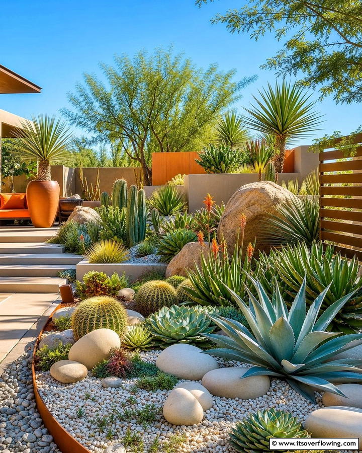 Succulent Desert Garden - 30 Garden Layout Ideas- Strategic Planting & Design Tips