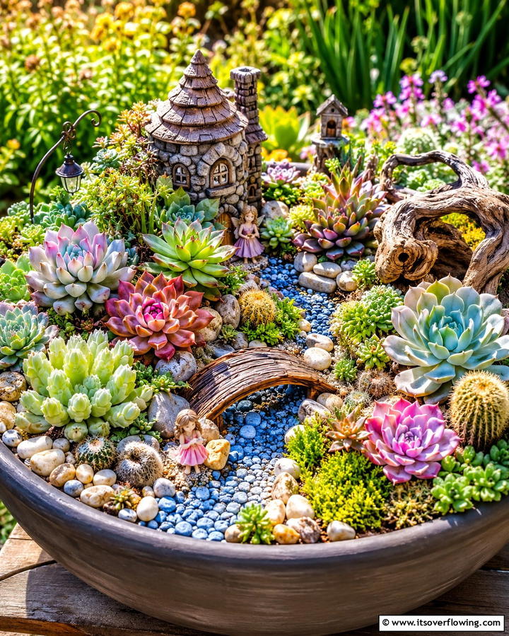 Succulent Fairy Gardens - 25 Fairy Garden Ideas to Create a Magical Outdoor Space