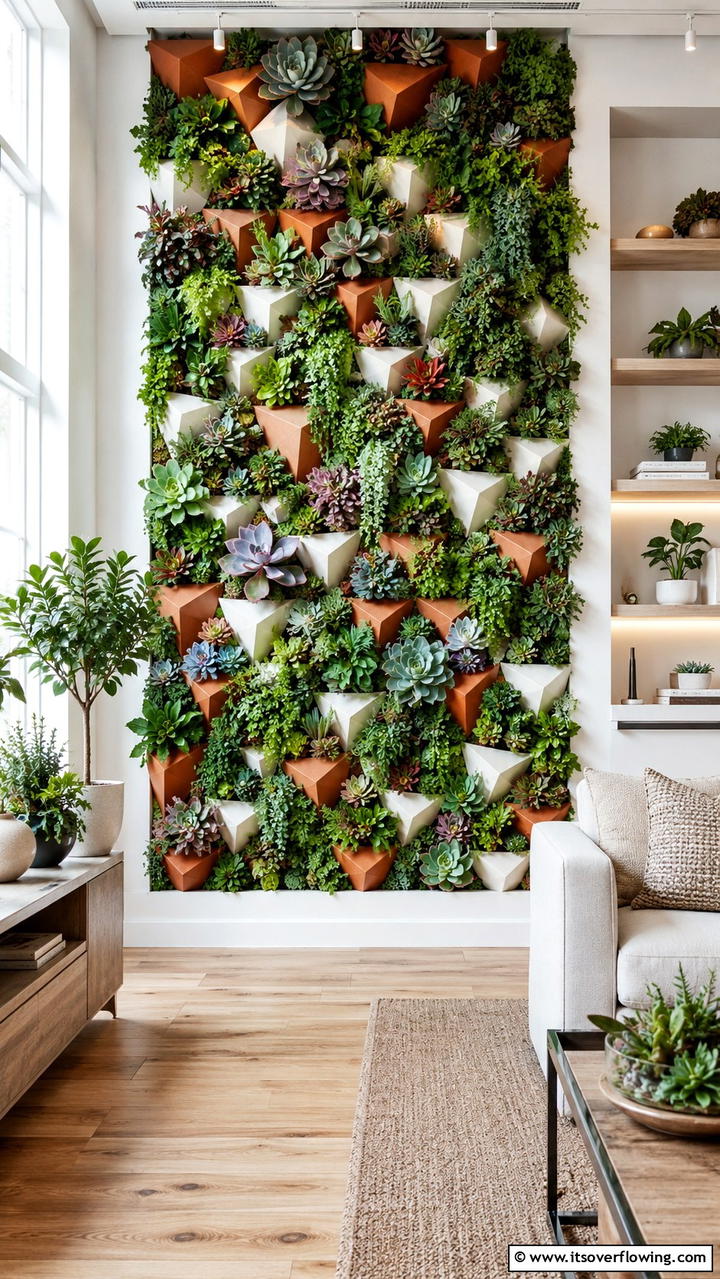 Succulent Oasis Wall - 30 Indoor Plant Wall Ideas to Transform Blank Spaces