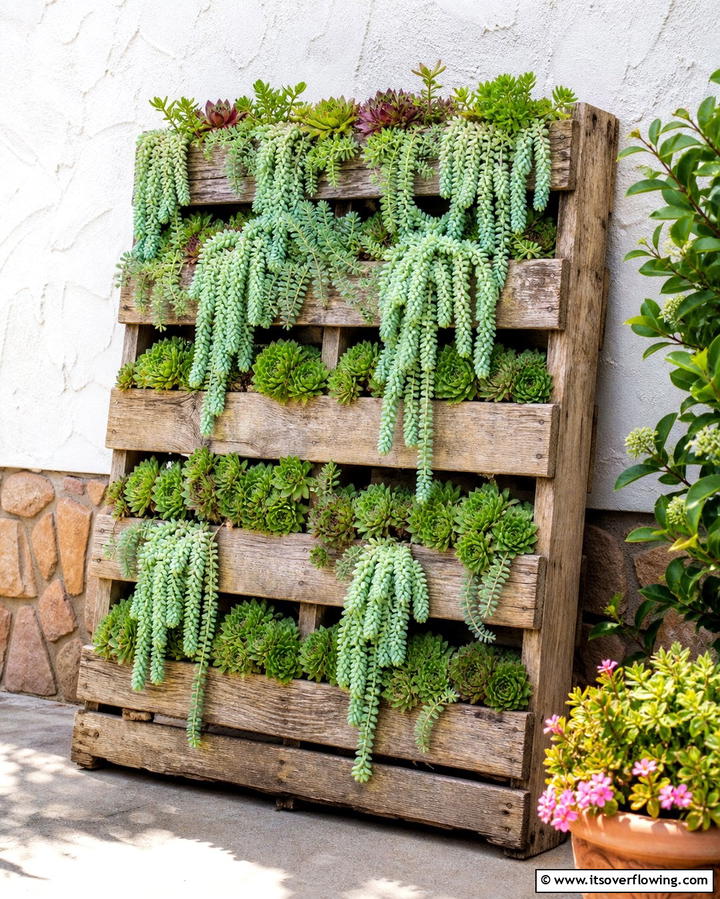 Succulent Pallet Garden - 25 Succulent Garden Ideas for Low-Maintenance Beauty