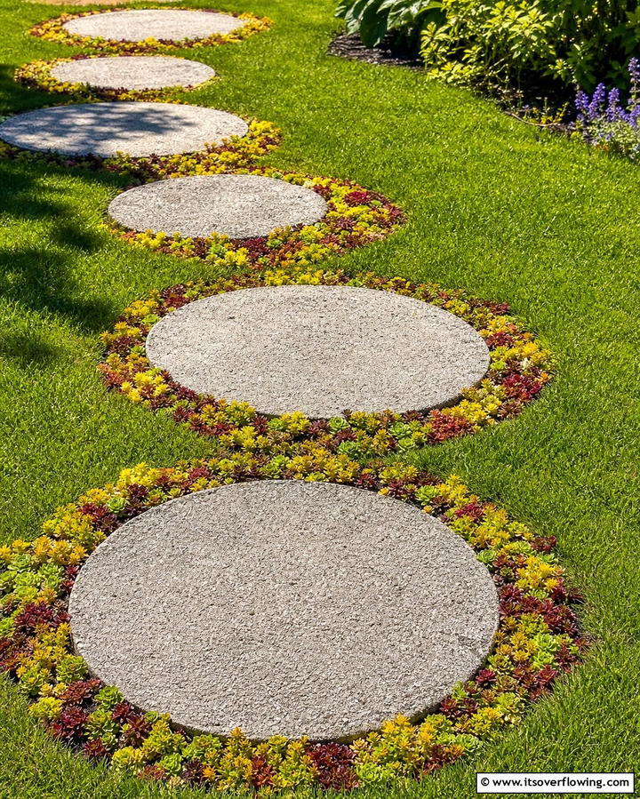 Succulent Stepping Stones - 25 Succulent Garden Ideas for Low-Maintenance Beauty