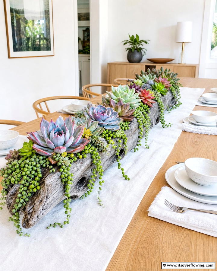 Succulent Table Centerpiece - 25 Succulent Garden Ideas for Low-Maintenance Beauty