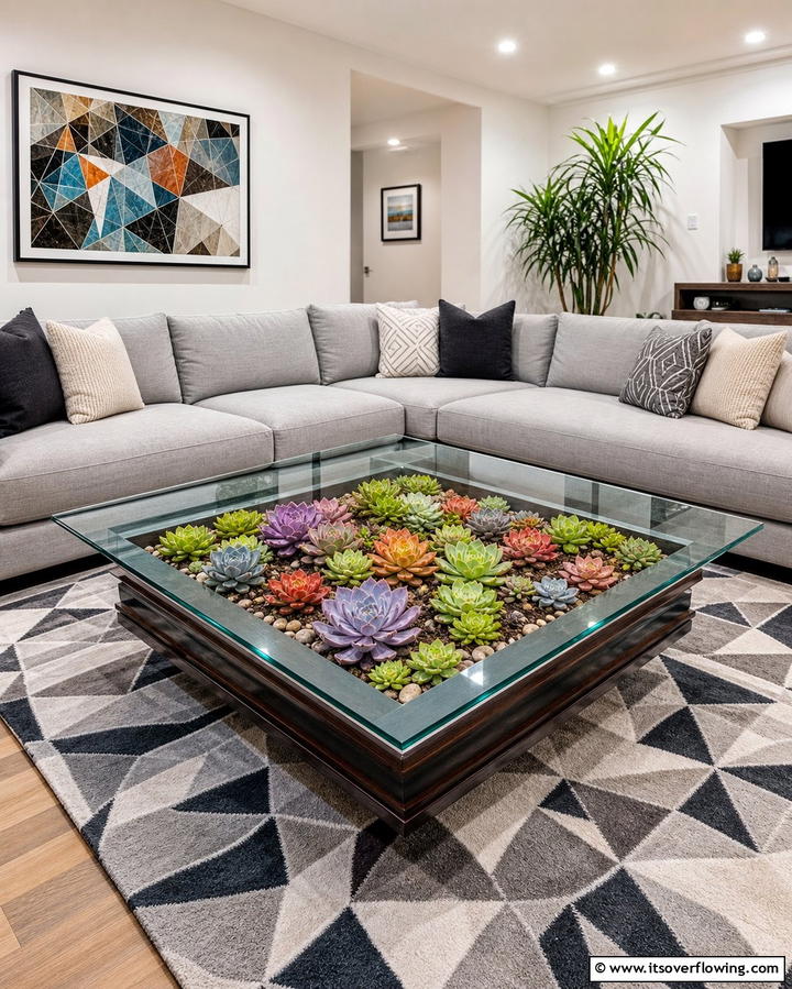 Succulent Tables - 25 Plant Room Ideas for a Green Oasis at Home