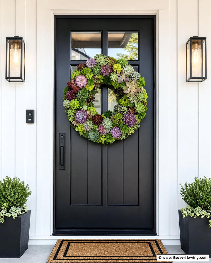 Succulent WreathExact - 25 Succulent Garden Ideas for Low-Maintenance Beauty