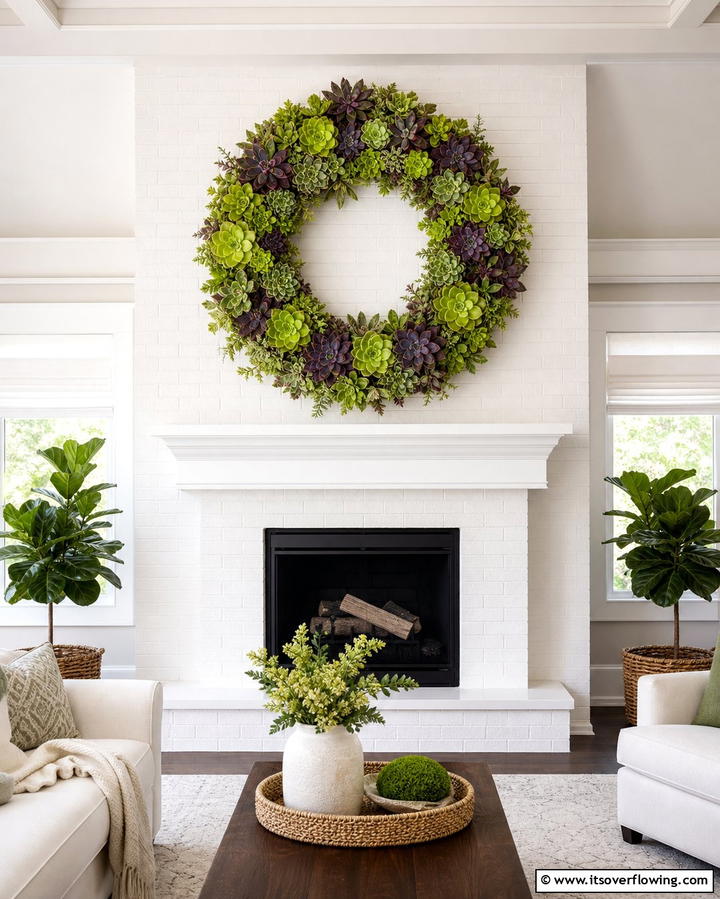 Succulent WreathOne - 25 Succulent Garden Ideas for Low-Maintenance Beauty