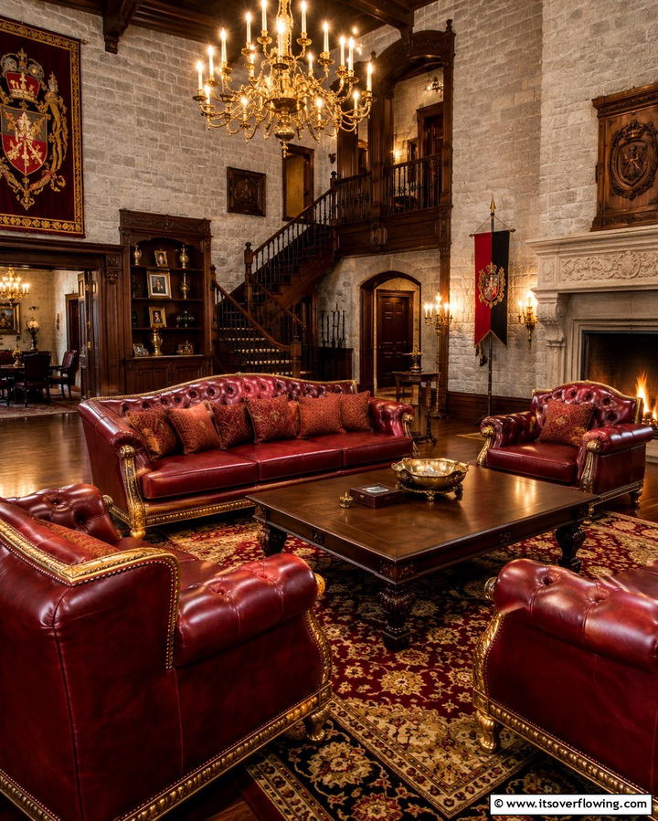 Suede or Leather Upholstery - 25 Medieval Home Decor Ideas for a Unique Style