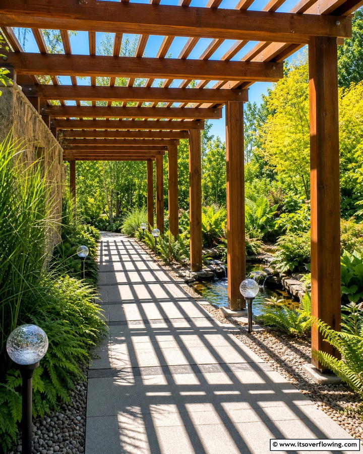 Sun Dappled Garden Walkway - 30 Covered Walkway Ideas for All-Weather Charm