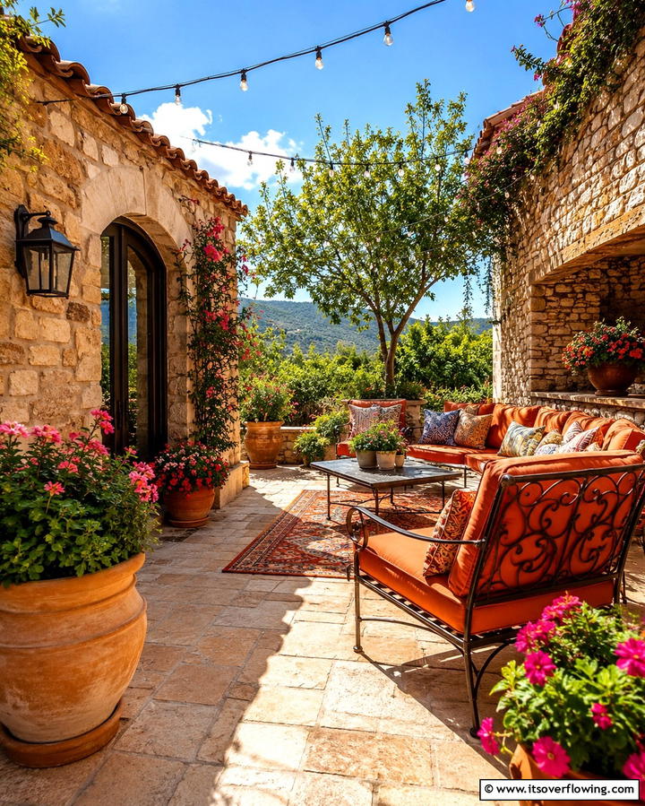 Sun Kissed Patio Paradise - 30 Mediterranean Garden Ideas to Create a Coastal Oasis