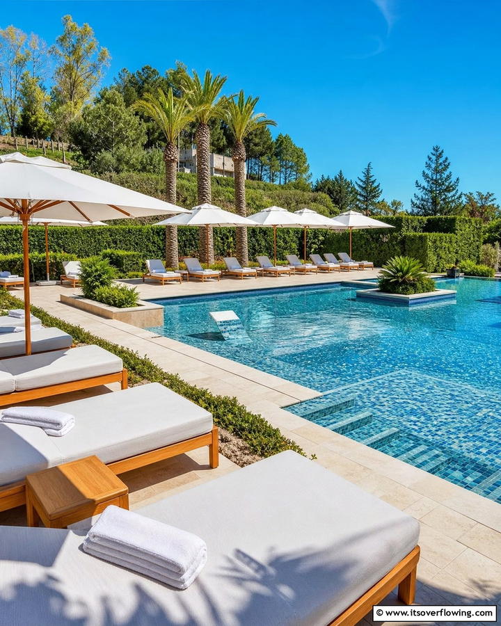 Sunbathing Paradise with Lounge Areas - 21 Pool Deck Layouts for Safe & Stylish Swimming Areas