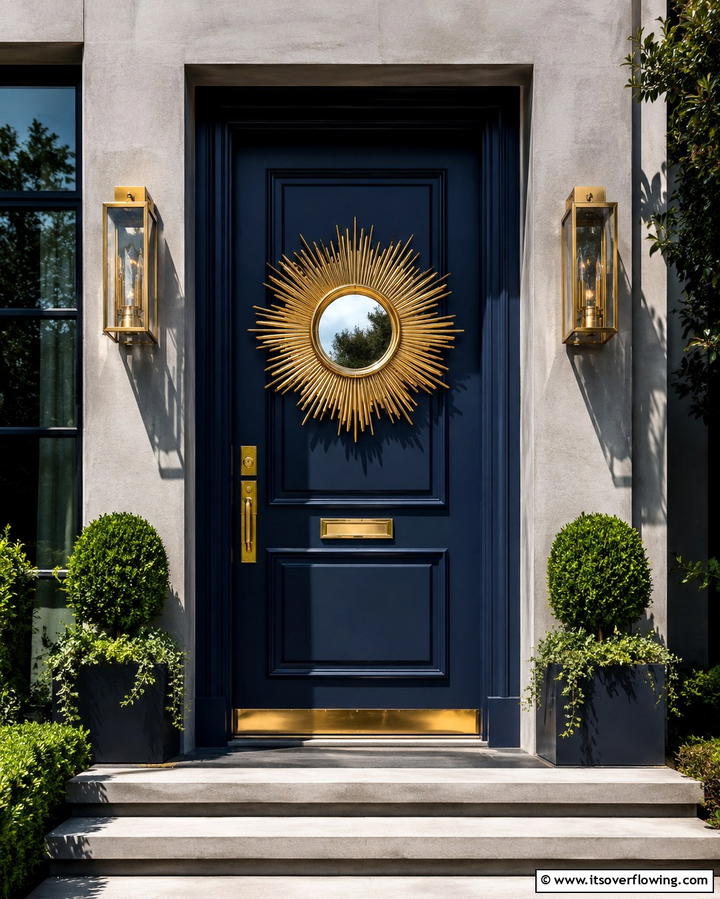 Sunburst Mirrors - 25 Summer Front Door Decor Ideas to Welcome the Season