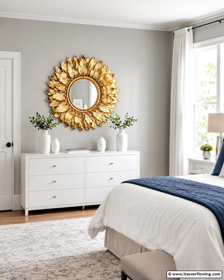 Sunflower Decorative Mirrors - 25 Sunflower Bedroom Ideas for a Bright and Cheerful Space
