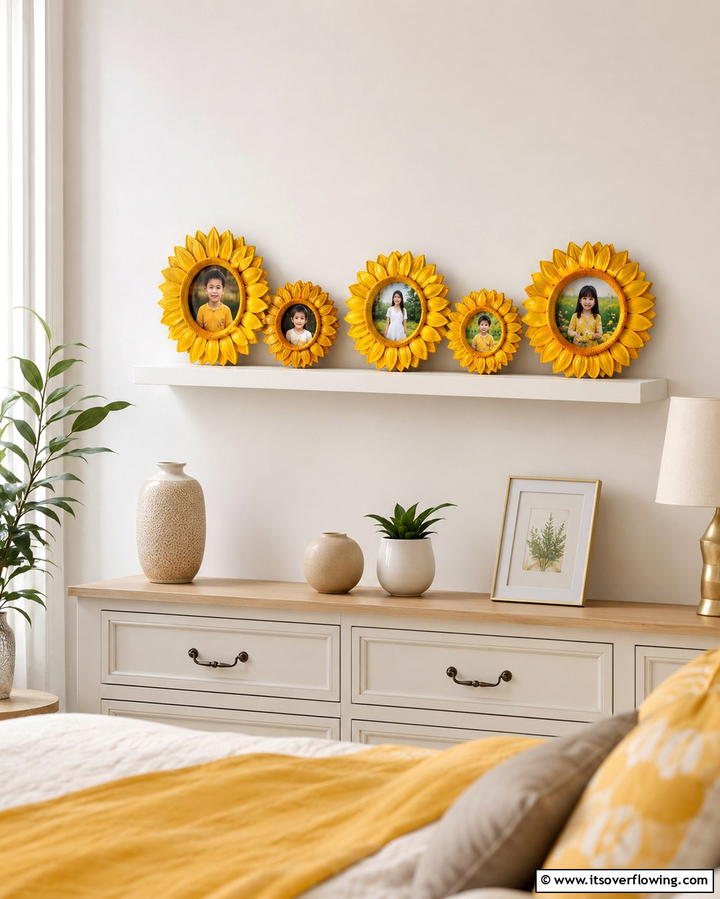 Sunflower Photo FramesExact - 25 Sunflower Bedroom Ideas for a Bright and Cheerful Space