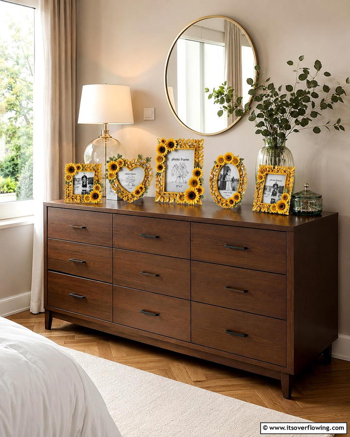 Sunflower Photo FramesOne - 25 Sunflower Bedroom Ideas for a Bright and Cheerful Space