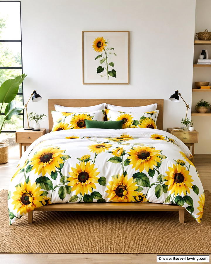 Sunflower Themed BeddingExact - 25 Sunflower Bedroom Ideas for a Bright and Cheerful Space