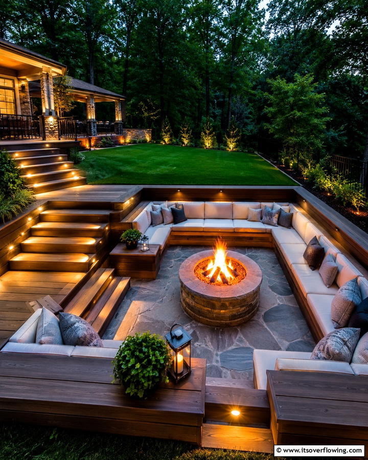 Sunken Fire Pit Design - 25 Wood Burning Fire Pit Ideas for Cozy Nights