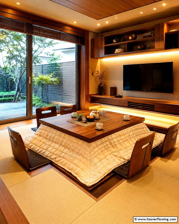 Sunken Kotatsu Tables - 25 Serene Japanese Interior Design Ideas for Your Home