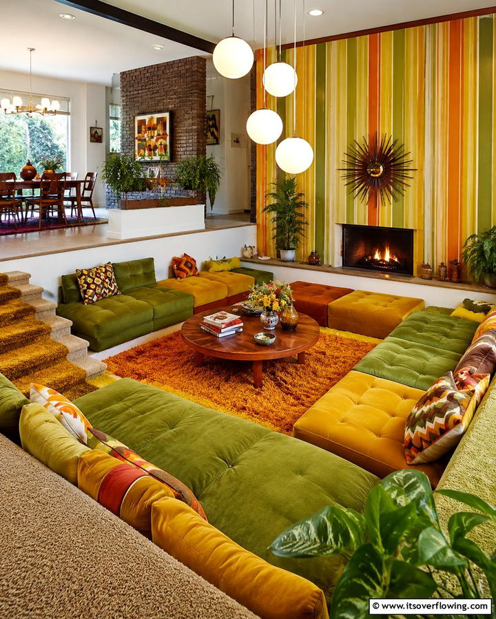 Sunken Living RoomsOne - 25 1970s-inspired Design Ideas for Retro Vibes