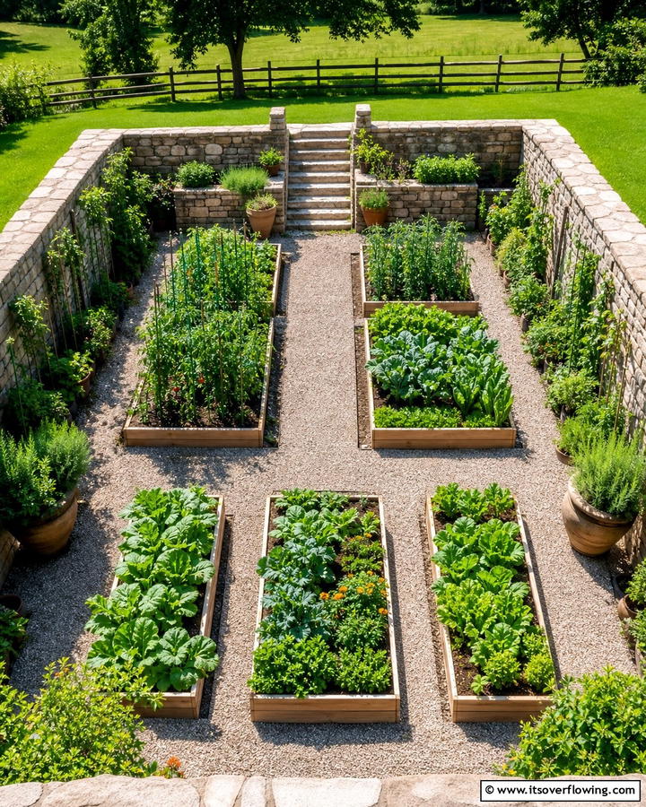 Sunken Vegetable Garden - 20 Sunken Garden Ideas for a Unique Landscape