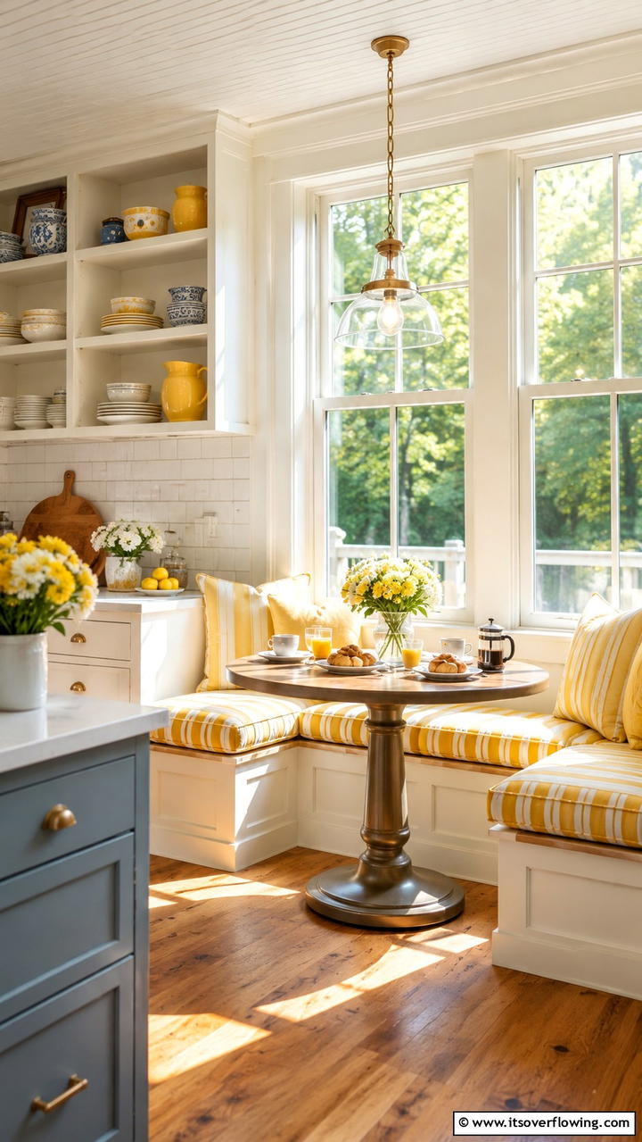 Sunlit Breakfast Nook - 21 Cozy Window Seat Ideas for Reading Nooks and Storage