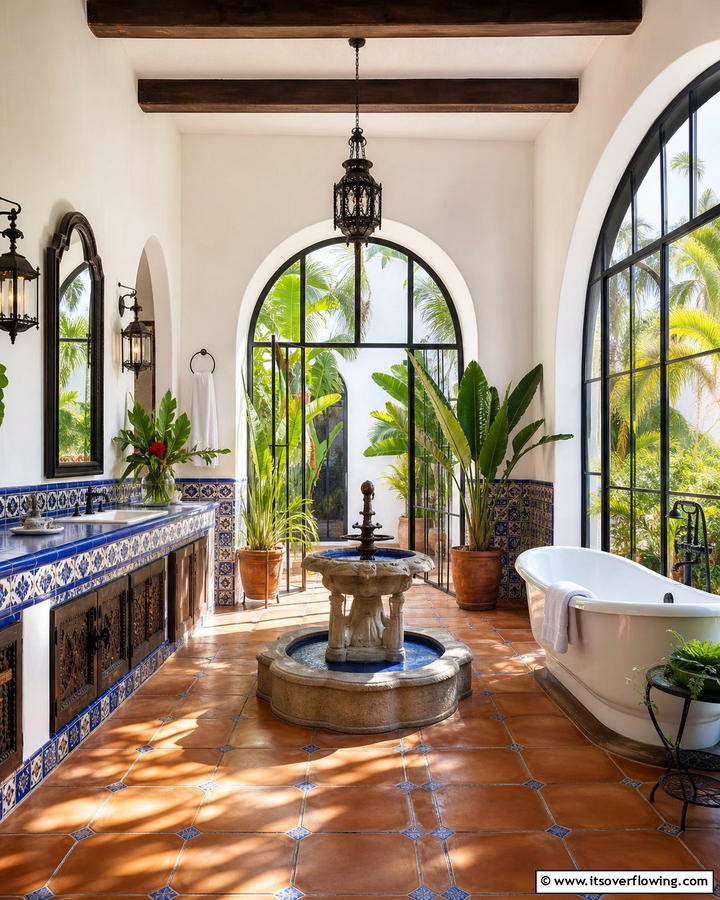 Sunlit Courtyard Vibes - 30 Spanish Style Bathroom Ideas for Mediterranean Flair
