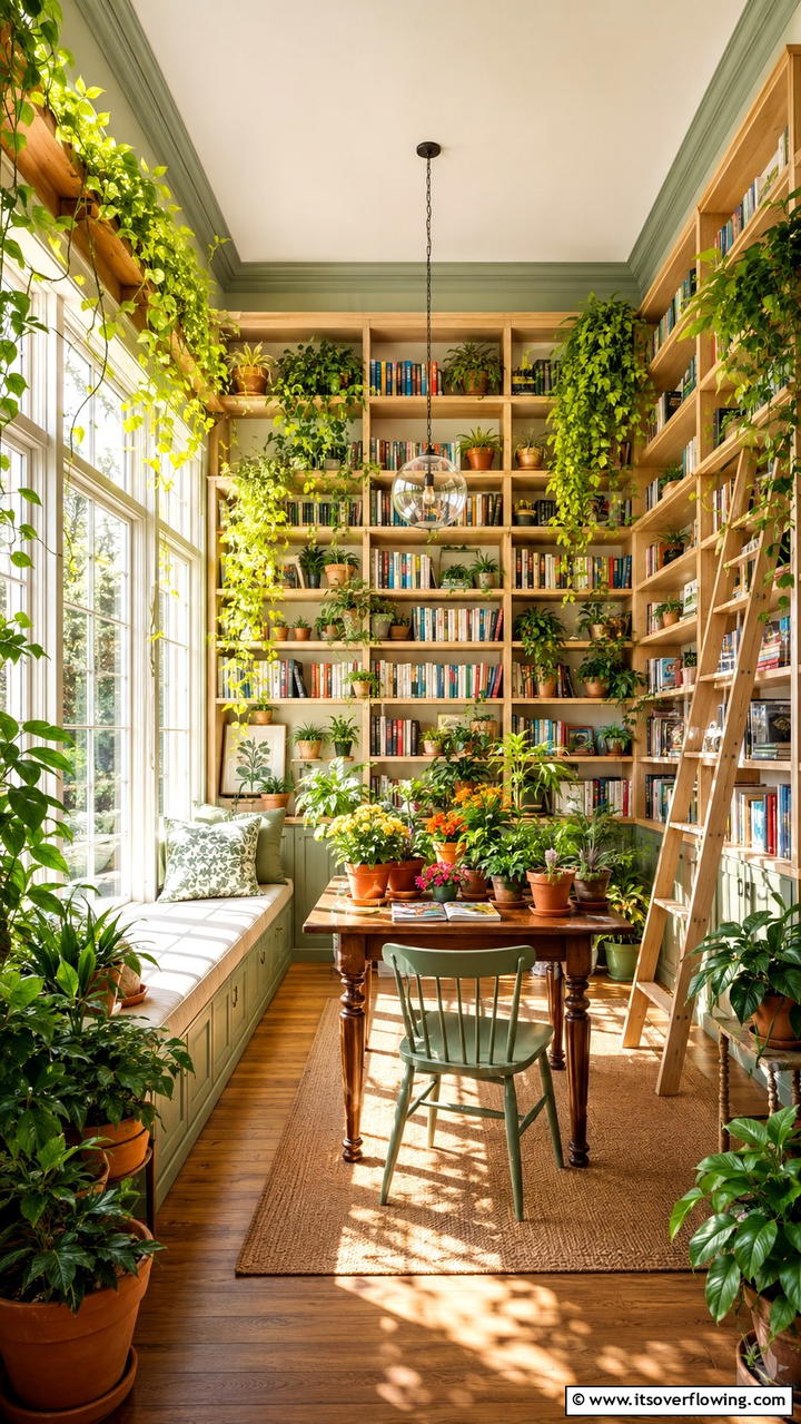 Sunny Plant Library - 30 Garden Room Ideas- Cozy Outdoor Retreats & Studios