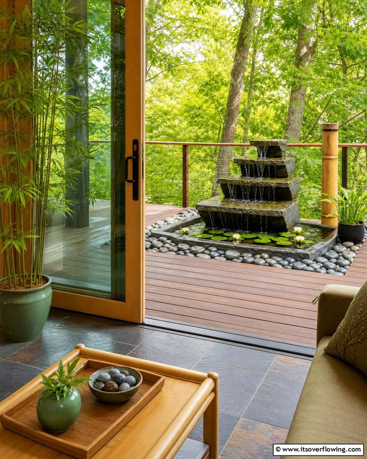Sunroom with Deck and Water Feature - 25 Sunroom and Deck Combo Ideas for Seamless Indoor-Outdoor Living