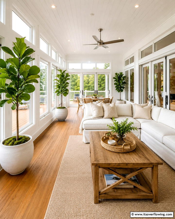 Sunroom with a Wraparound Deck - 25 Sunroom and Deck Combo Ideas for Seamless Indoor-Outdoor Living
