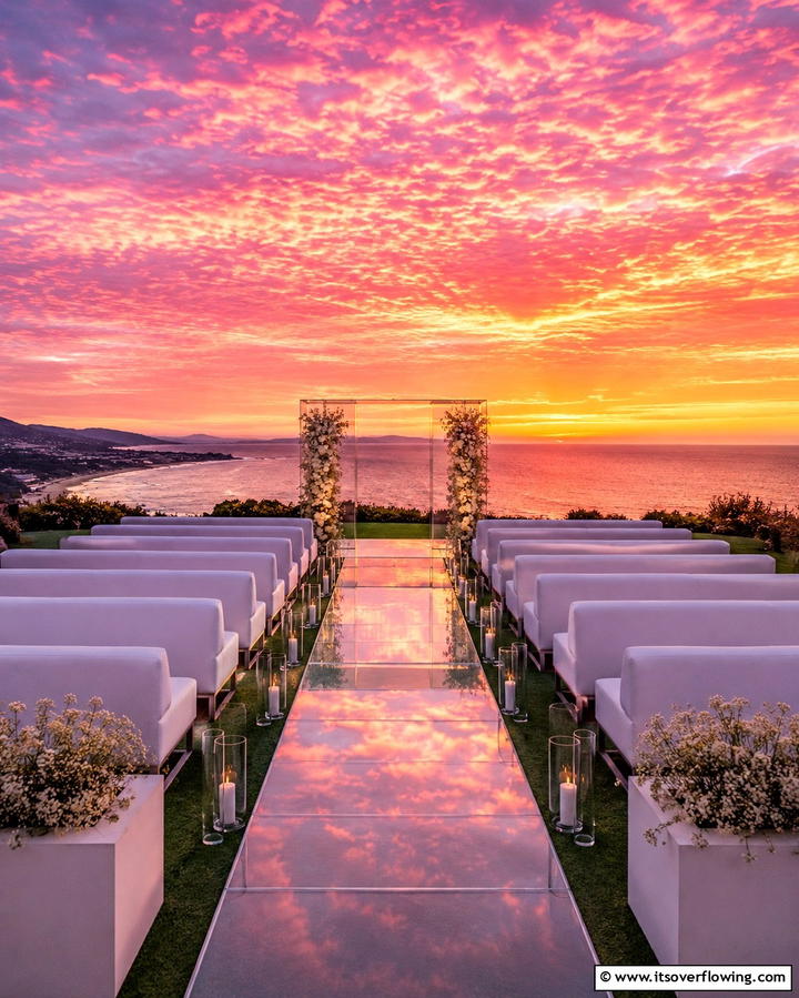 Sunset Ceremony - 30 Unique Wedding Ceremony Ideas for Your Perfect Day