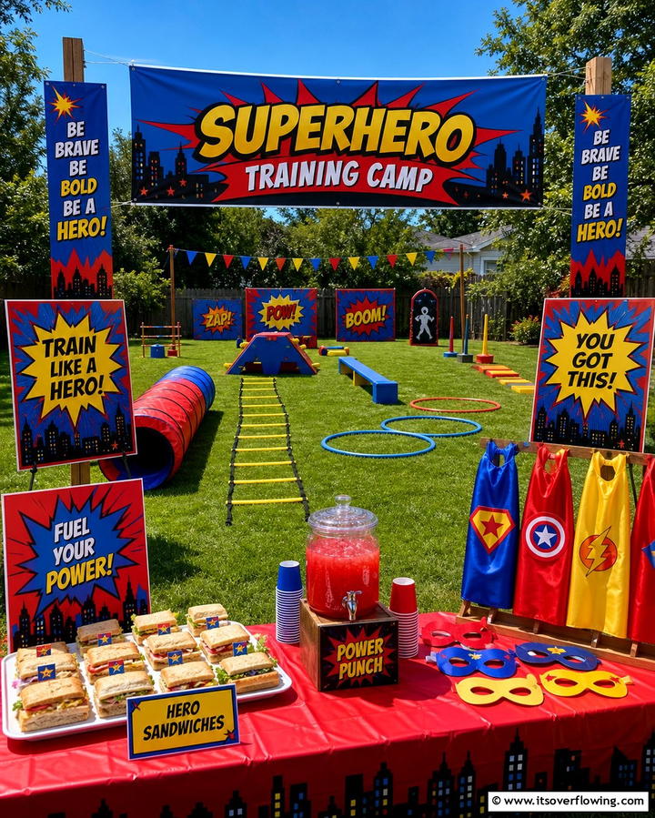 Superhero Training Camp - 25 Backyard Birthday Party Ideas for Unforgettable Celebrations