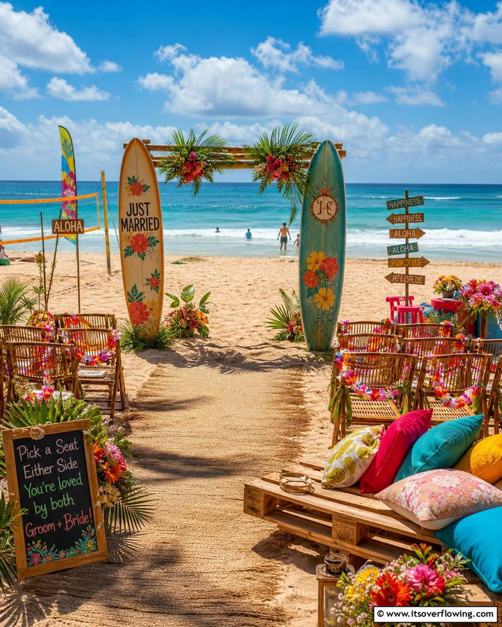 Surfside Adventure Wedding - 21 Beach Wedding Ideas for a Sun-Kissed Ceremony by the Ocean