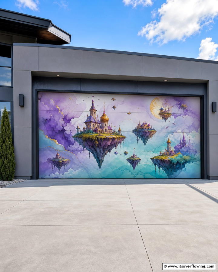 Surreal Dreamscape - 30 Garage Door Mural Ideas for Creative Curb Appeal