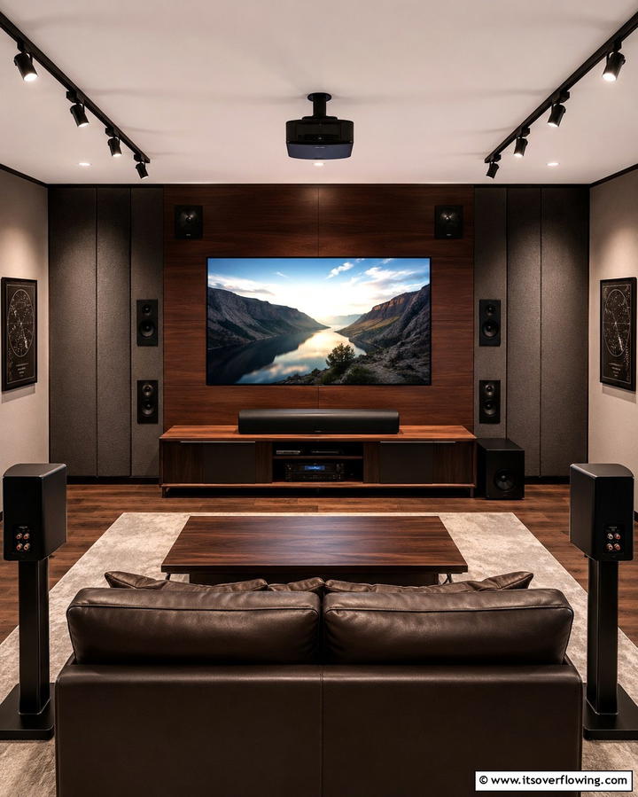 Surround Sound System Installation - 30 Media Room Ideas for Ultimate Living Room Entertainment