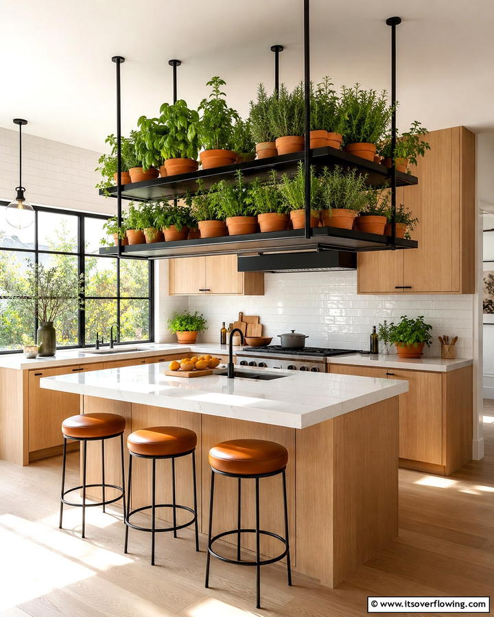 Suspended Herb Gardens - 25 Green Ceiling Ideas for a Unique and Bold Statement