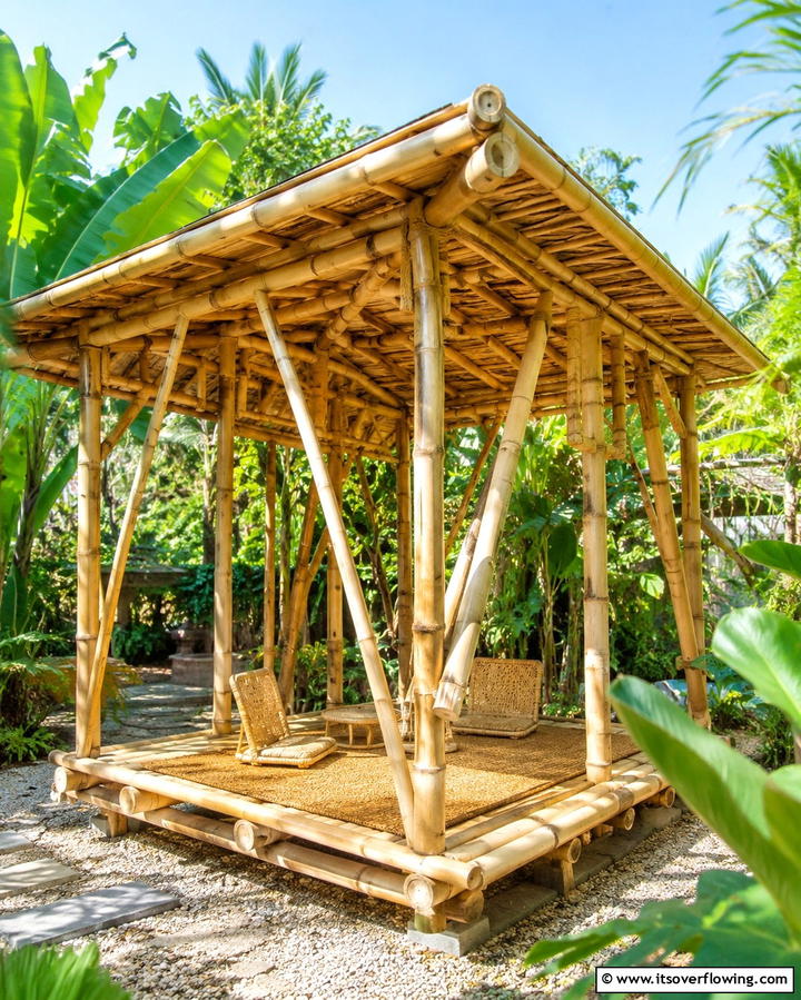 Sustainable Bamboo Gazebo - 30 Backyard Gazebo Ideas for Outdoor Entertaining