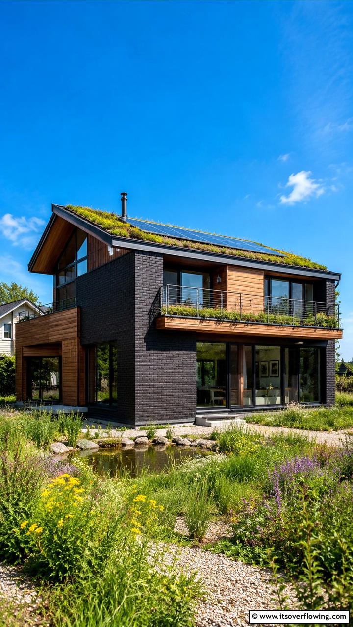 Sustainable Black Brick Architecture - 30 Black Brick House Exteriors for Bold Curb Appeal