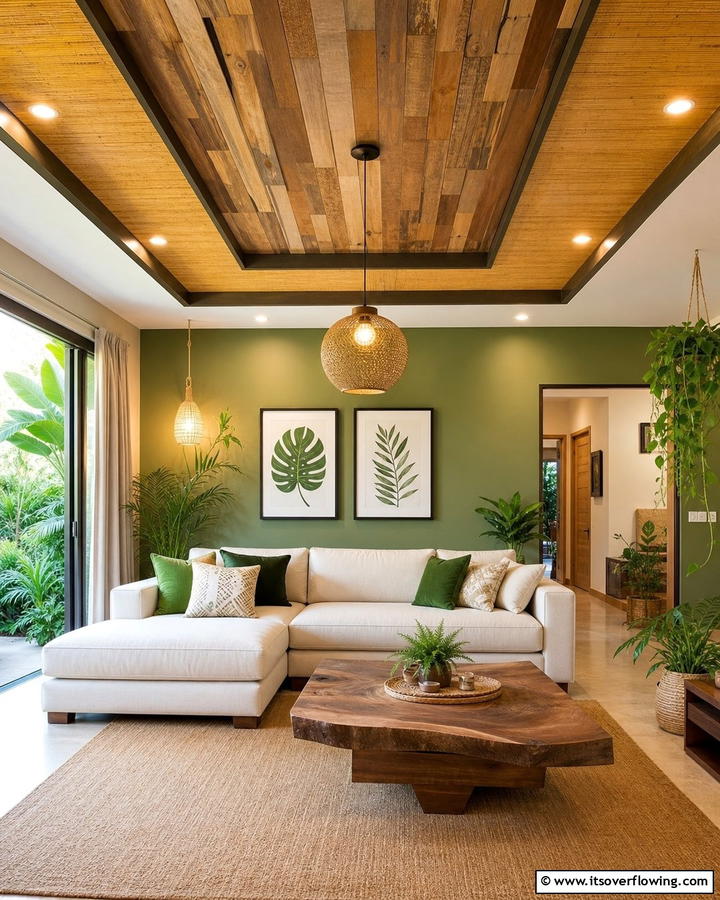Sustainable Eco Friendly Ceilings - 21 Living Room Ceiling Ideas to Elevate Your Space