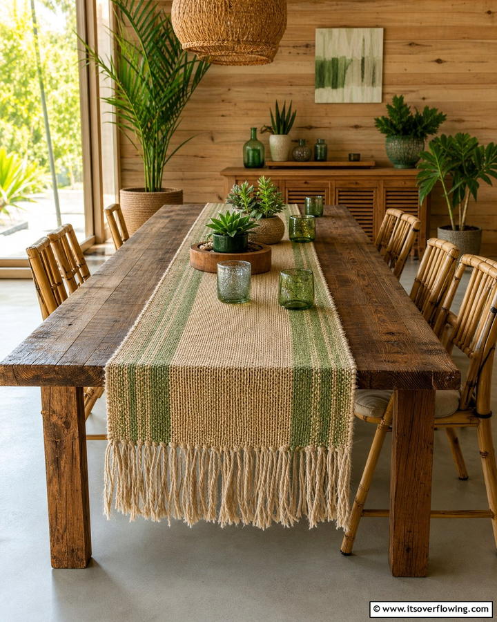 Sustainable Eco Friendly Table Runner - 21 Unique Table Runner Ideas to Enhance Your Dining Experience